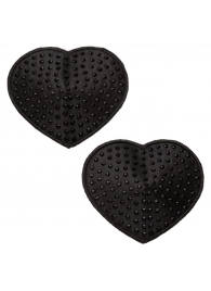 Черные пэстисы в форме сердечек Heart Pasties - California Exotic Novelties - купить с доставкой в Невинномысске