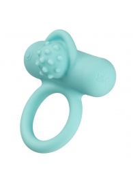 Аквамариновое эрекционное виброкольцо Silicone Rechargeable Nubby Lover’s Delight - California Exotic Novelties - в Невинномысске купить с доставкой