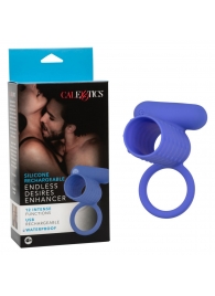 Синее эрекционное виброкольцо Silicone Rechargeable Endless Desires Enhancer - California Exotic Novelties - в Невинномысске купить с доставкой