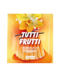 Пробник гель-смазки Tutti-frutti со вкусом ванильного пудинга - 4 гр. - Биоритм - купить с доставкой в Невинномысске