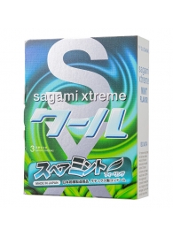 Презервативы Sagami Xtreme Mint с ароматом мяты - 3 шт. - Sagami - купить с доставкой в Невинномысске