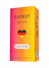 Презервативы EXPERT Hot Love с разогревающим эффектом - 12 шт.(+3 в подарок) - Expert - купить с доставкой в Невинномысске