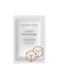 Саше лубриканта на водной основе Simply Aqua Brown Sugar с ароматом коричневого сахара - 3 мл. - Wicked - купить с доставкой в Невинномысске