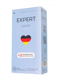 Ультратонкие презервативы EXPERT Lights - 12 шт.(+3 в подарок) - Expert - купить с доставкой в Невинномысске