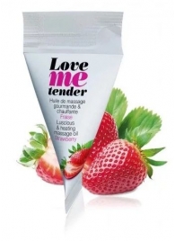 Съедобное согревающее массажное масло Love Me Tender Strawberry с ароматом клубники - 10 мл. - Love to Love - купить с доставкой в Невинномысске