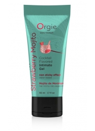 Съедобный интимный гель Orgie Lube Tube Cocktail Strawberry Mojito - 50 мл. - ORGIE - купить с доставкой в Невинномысске