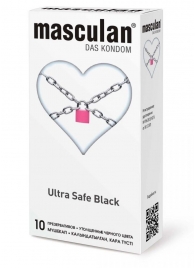 Ультрапрочные презервативы Masculan Ultra Safe Black - 10 шт. - Masculan - купить с доставкой в Невинномысске