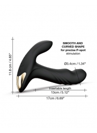 Черный вибромассажер простаты Multi P-Joy с 3 моторами - Dorcel - в Невинномысске купить с доставкой