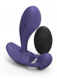 Темно-синий вибромассажер Witty P G Vibrator with Remote Control - Love to Love - в Невинномысске купить с доставкой