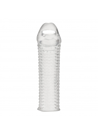 Текстурированная насадка на пенис Clear Textured Penis Enhancing Sleeve Extension - 16,5 см. - BlueLine - в Невинномысске купить с доставкой