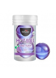 Лубрикант на масляной основе Hot Ball Beija Muito с ароматом винограда (2 шарика по 3 гр.) - HotFlowers - купить с доставкой в Невинномысске