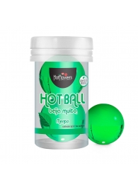 Лубрикант на масляной основе Hot Ball Beija Muito с ароматом мяты (2 шарика по 3 гр.) - HotFlowers - купить с доставкой в Невинномысске