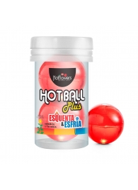 Лубрикант на масляной основе Hot Ball Plus с охлаждающе-разогревающим эффектом (2 шарика по 3 гр.) - HotFlowers - купить с доставкой в Невинномысске