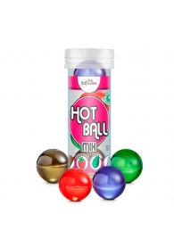 Ароматизированный лубрикант Hot Ball Mix на масляной основе (4 шарика по 3 гр.) - HotFlowers - купить с доставкой в Невинномысске