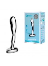 Стальной стимулятор простаты Stainless Steel Prostate Plug - 11,5 см. - b-Vibe - в Невинномысске купить с доставкой