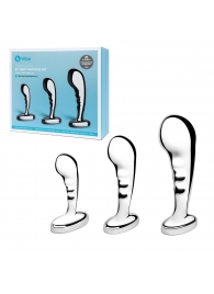 Набор из 3 стальных стимуляторов простаты Stainless Steel P-spot Training Set - b-Vibe - в Невинномысске купить с доставкой