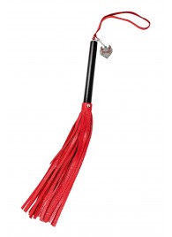 Красно-черная кожаная плеть - 50 см. - Pecado - купить с доставкой в Невинномысске