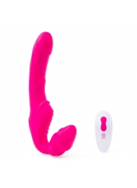 Розовый безремневой страпон на радиоуправлении Strapless Together - 22 см. - Together Toy - купить с доставкой в Невинномысске