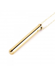 Золотистый вибромассажер-кулон Necklace Vibe - Le Wand