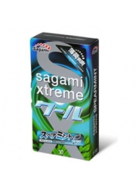 Презервативы Sagami Xtreme Mint с ароматом мяты - 10 шт. - Sagami - купить с доставкой в Невинномысске