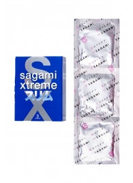 Розовые презервативы Sagami Xtreme FEEL FIT 3D - 3 шт. - Sagami - купить с доставкой в Невинномысске