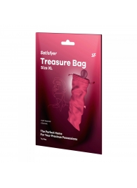 Розовый мешочек для хранения игрушек Treasure Bag XL - Satisfyer - купить с доставкой в Невинномысске