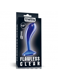 Синяя анальная втулка Flawless Clear Prostate Plug 6.0 - 15 см. - Lovetoy - в Невинномысске купить с доставкой