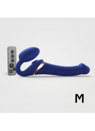 Синий безремневой страпон Multi Orgasm Size M с клиторальной стимуляцией - Strap-on-me - купить с доставкой в Невинномысске