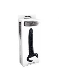 Чёрная насадка-фаллос для двойного проникновения INFLATABLE DILDO SLIM DONG  - 13,5 см. - Toyz4lovers - в Невинномысске купить с доставкой