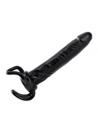 Чёрная насадка-фаллос для двойного проникновения INFLATABLE DILDO SLIM DONG  - 13,5 см. - Toyz4lovers - в Невинномысске купить с доставкой