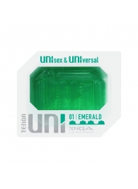 Зеленый мастурбатор-стимулятор Tenga Uni Emerald - Tenga - в Невинномысске купить с доставкой