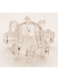 Прозрачное гелевое эрекционное кольцо-звезда - Toyfa Basic - в Невинномысске купить с доставкой