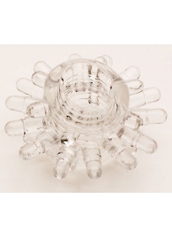 Прозрачное гелевое эрекционное кольцо с шипиками - Toyfa Basic - в Невинномысске купить с доставкой