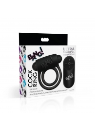 Черное эрекционное виброкольцо 28X Remote Control Vibrating Cock Ring   Bullet - XR Brands - в Невинномысске купить с доставкой