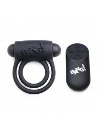 Черное эрекционное виброкольцо 28X Remote Control Vibrating Cock Ring   Bullet - XR Brands - в Невинномысске купить с доставкой