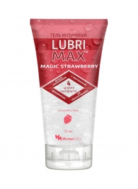 Интимный гель-смазка на водной основе Lubrimax Magic Strawberry - 75 мл. - ИнтелБИО - купить с доставкой в Невинномысске