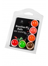 Набор из 6 шариков с ароматизированными массажными маслами Brazilian Balls - Secret Play - купить с доставкой в Невинномысске