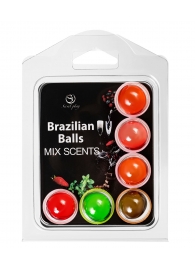 Набор из 6 шариков с ароматизированными массажными маслами Brazilian Balls - Secret Play - купить с доставкой в Невинномысске