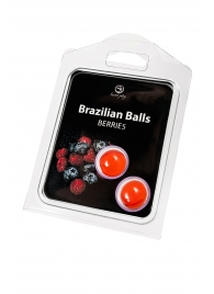 Набор из 2 шариков с массажным маслом Brazilian Balls с ароматом ягод - Secret Play - купить с доставкой в Невинномысске