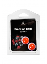 Набор из 2 шариков с массажным маслом Brazilian Balls с ароматом ягод - Secret Play - купить с доставкой в Невинномысске