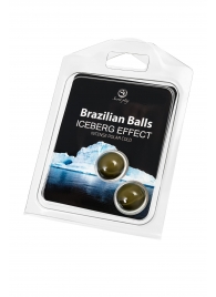 Набор из 2 шариков с массажным маслом Brazilian Balls с ледяным эффектом - Secret Play - купить с доставкой в Невинномысске