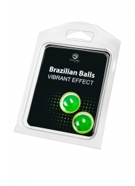 Набор из 2 шариков с массажным маслом Brazilian Balls с эффектом вибрации - Secret Play - купить с доставкой в Невинномысске