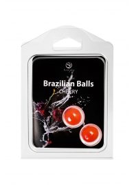 Набор из 2 шариков с массажным маслом Brazilian Balls с ароматом вишни - Secret Play - купить с доставкой в Невинномысске