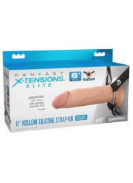 Полый страпон на ремнях 6’’ Hollow Silicone Strap-on - Pipedream - купить с доставкой в Невинномысске