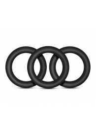 Набор из 3 черных эрекционных колец Black Small Penis Rings - Blush Novelties - в Невинномысске купить с доставкой