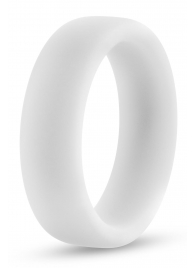Белое люминесцентное эрекционное кольцо Silicone Glo Cock Ring - Blush Novelties - в Невинномысске купить с доставкой
