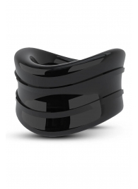 Черное эрекционное кольцо на мошонку Beef Ball Stretcher Snug - Blush Novelties - в Невинномысске купить с доставкой