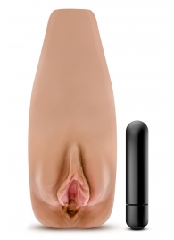 Маструбатор-вагина с вибрацией Soft   Wet Renata Realistic Tan Masturbator - Blush Novelties - в Невинномысске купить с доставкой