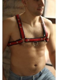 Черно-красная мужская портупея Black-Red - БДСМ Арсенал - купить с доставкой в Невинномысске