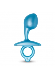 Голубая анальная пробка для массажа простаты Bulb Silicone Prostate Plug - 10,7 см. - b-Vibe - в Невинномысске купить с доставкой